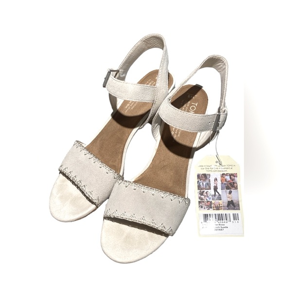NWT - TOMS | Rosa Slingback Sandals | Birch Suede | Size 9 - Picture 5 of 10